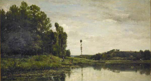 Charles Francois Daubigny Banks of the Oise Spain oil painting art